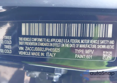 2018 Jeep Renegade Latitude 4X4 из США, поврежденный, VIN ZACCJBBB2JPH65825